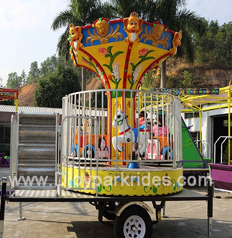  DJMRT05 6seats carousel with trailer